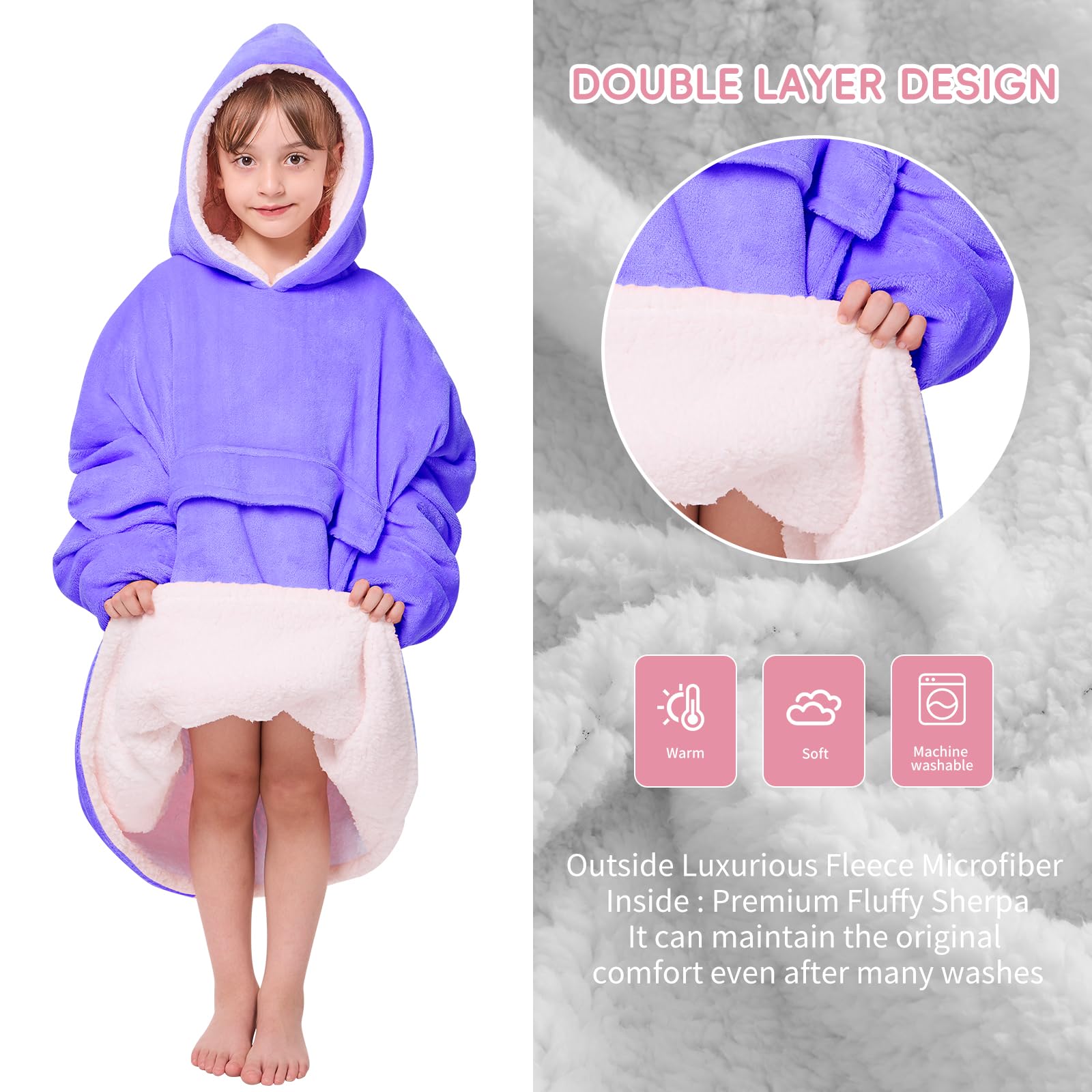 yescool sherpa closeup showing plush lining for soft warmth