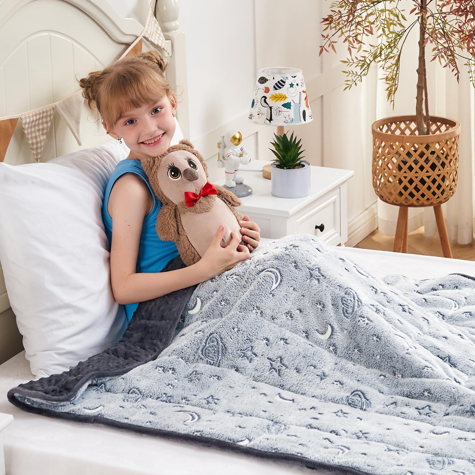 yescool blanket alongside ruler showing 36x48 size, clear scale