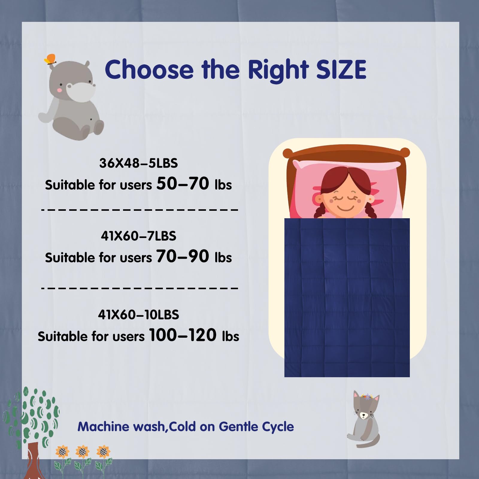 yescool size comparison with ruler showing 41x60 inches, clarifies fit on furniture