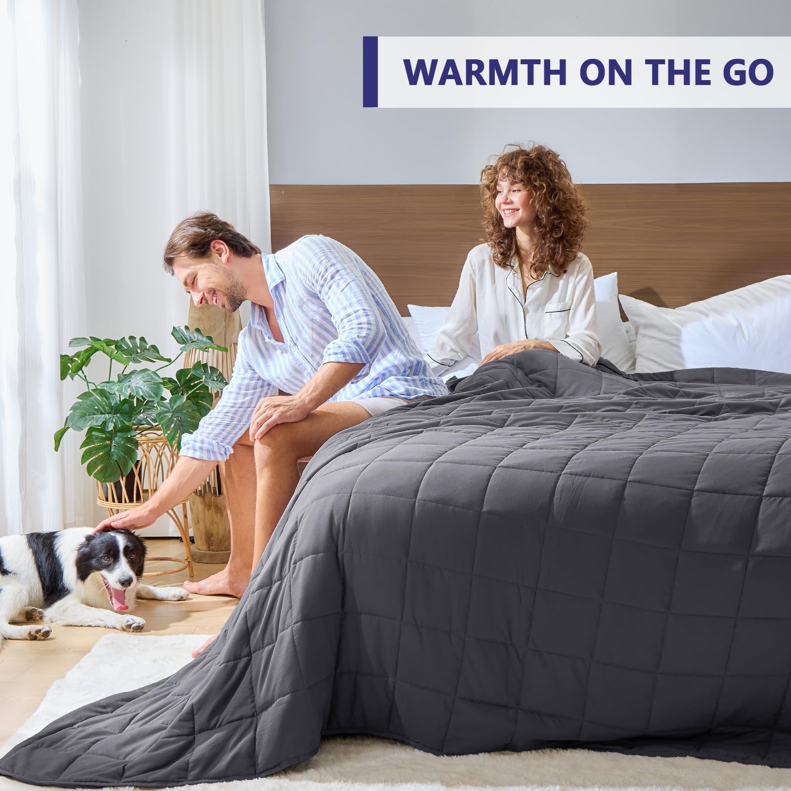 yescool blanket spread on queen bed offering full-cover comfort benefit