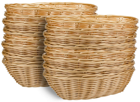 Yesland front view of 16-pack oval baskets showing packaging and count, ideal for bulk storage