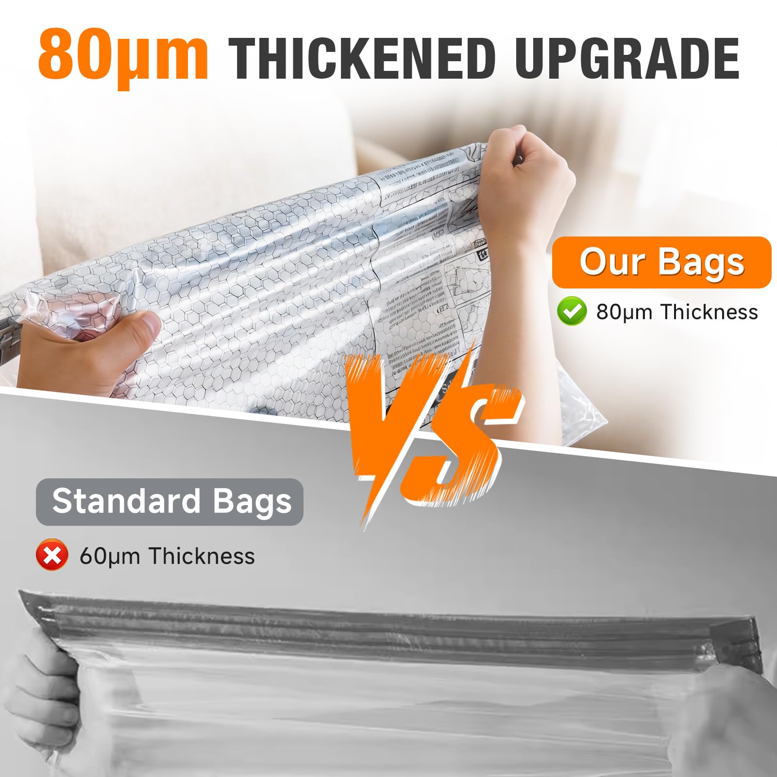 Yesohu compressed sweater inside bag illustrating reduced volume and easy identification