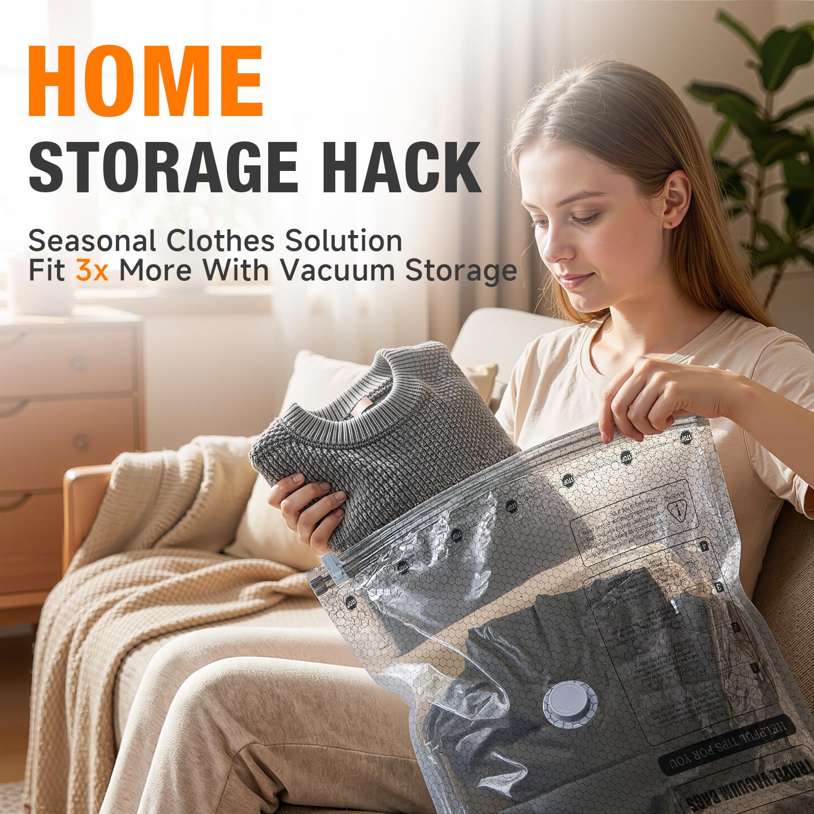Yesohu vacuum bags packed in a suitcase showing travel capacity and organized packing