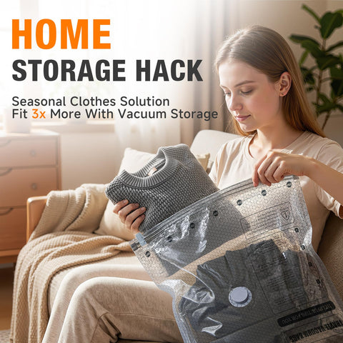 Yesohu vacuum bags packed in a suitcase showing travel capacity and organized packing