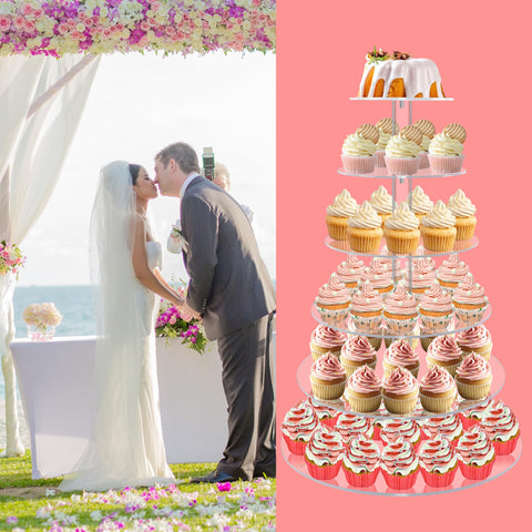 yestbuy top tier arranged with decorated cupcakes to showcase capacity and styling