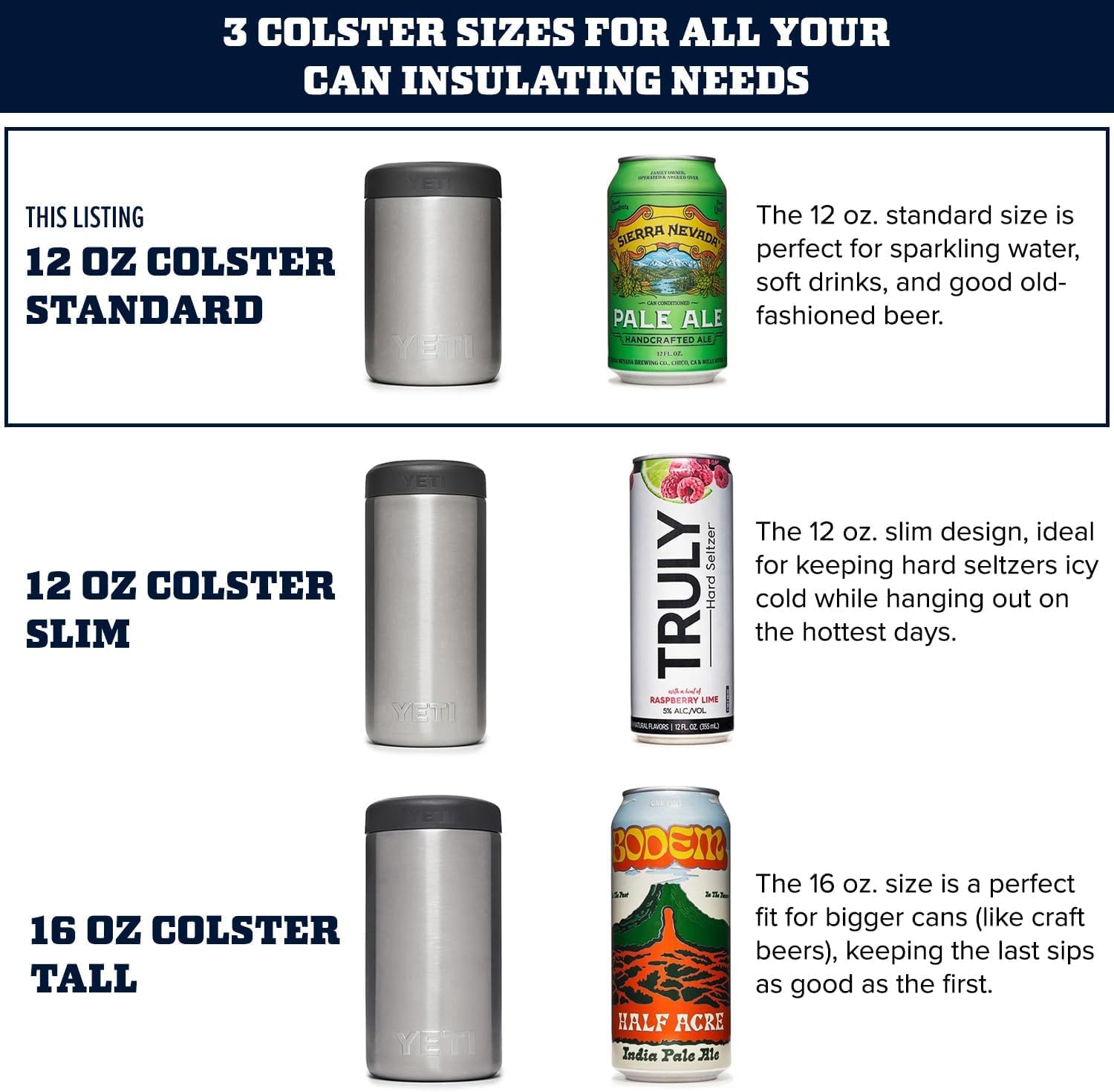 YETI Colster internal vacuum insulation cross-section showing thermal retention benefit