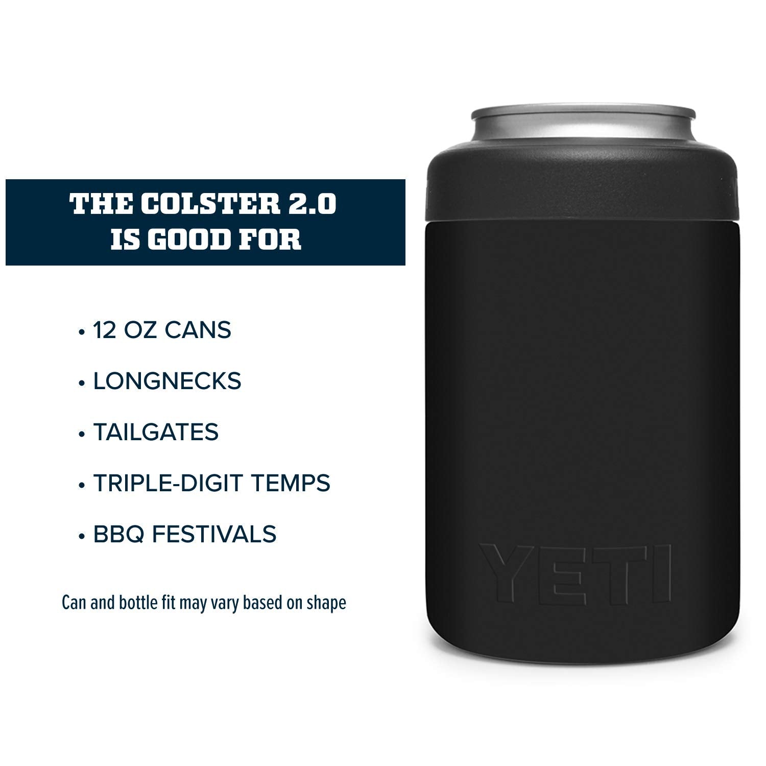 YETI Colster open top with can loaded for quick-swapping convenience