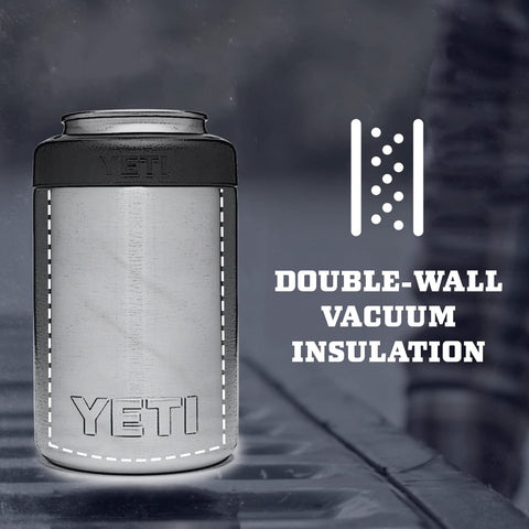 YETI Colster side profile highlighting thick-gauge steel strength advantage