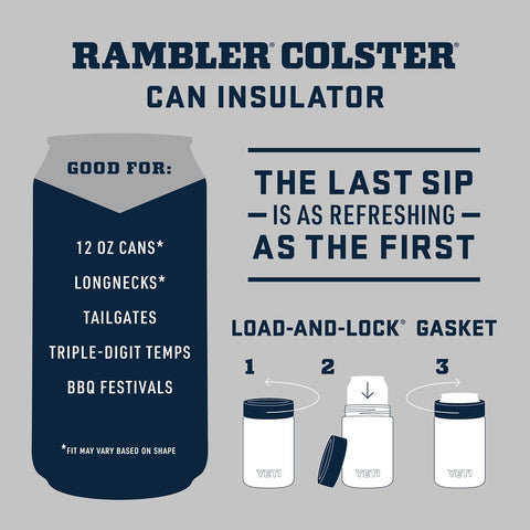YETI Colster with can in use outdoors keeping drink cold benefit