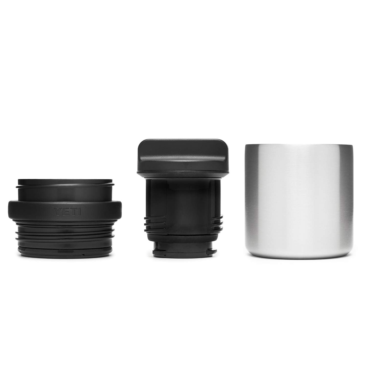 YETI cup cap held in hand demonstrating size and travel-friendly portability