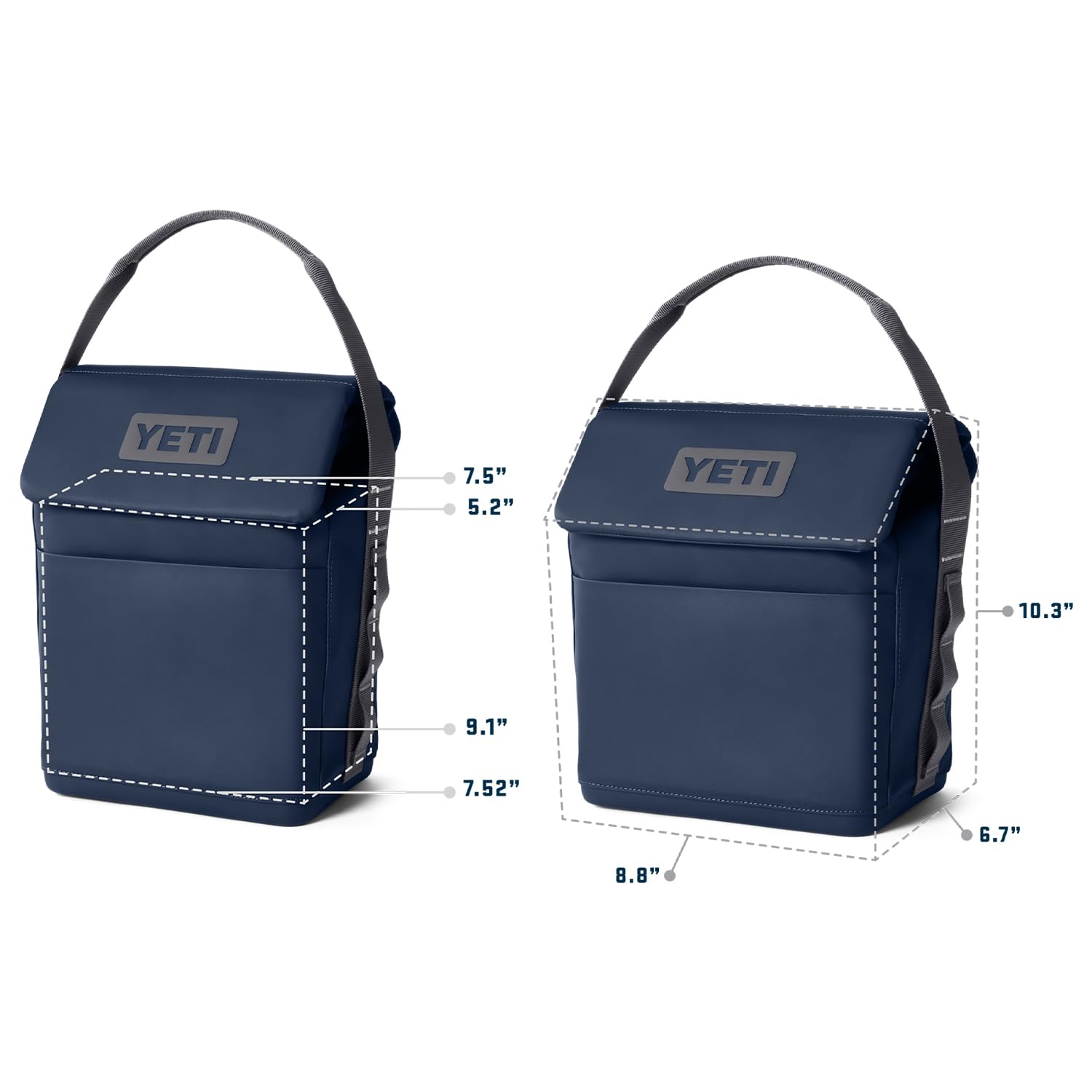 YETI Daytrip 6L olive fitting in backpack pocket to show travel convenience