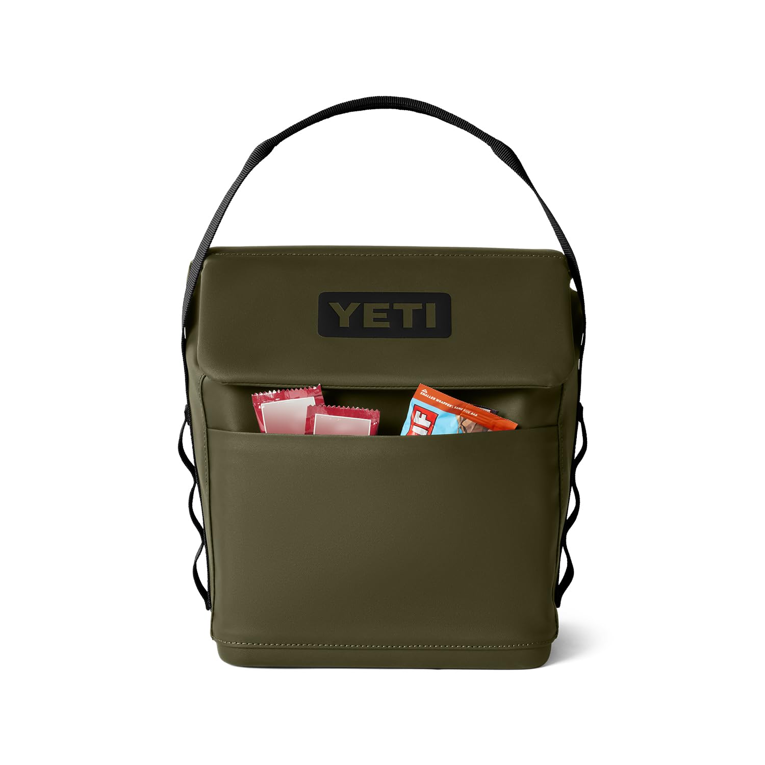 YETI Daytrip 6L olive fabric close-up highlighting durable weather-resistant benefit