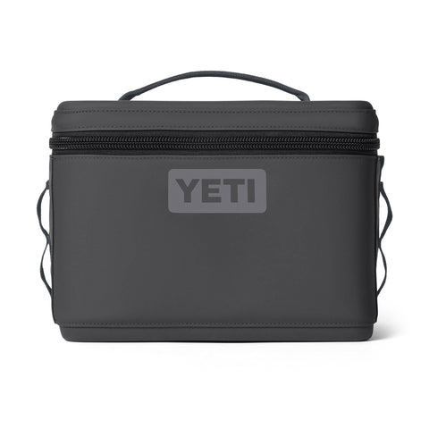 YETI Daytrip 9L front view charcoal showing compact profile and durable exterior