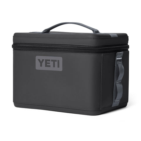 YETI Daytrip 9L label and material detail showing sturdy construction benefit