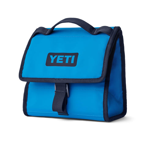 YETI Daytrip front view in Big Wave Blue showing compact design and portability