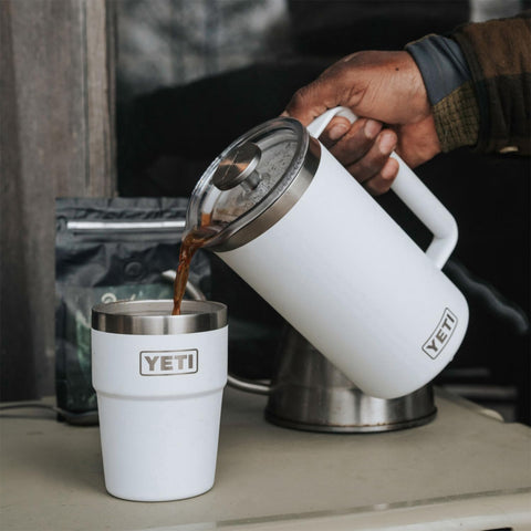 YETI French Press inside dishwasher showing easy cleaning and time-saving benefit