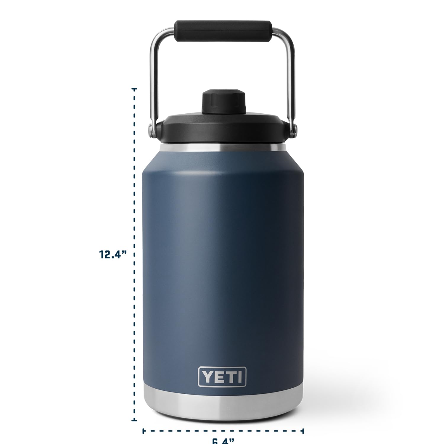 YETI ergonomic handle being gripped to show comfortable carrying when full