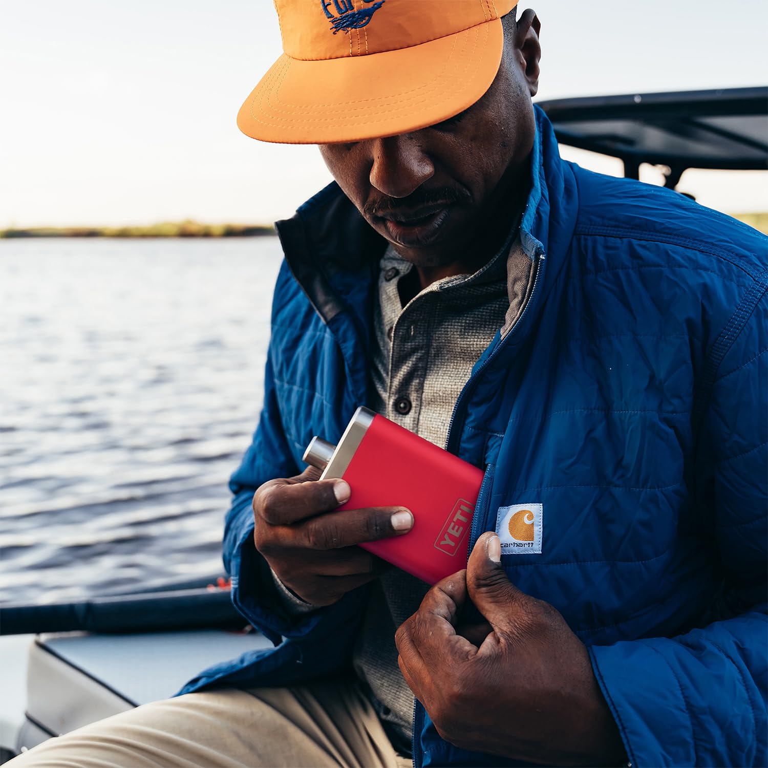 YETI cap threads and seal close-up showing leak-reducing design benefit: secure containment