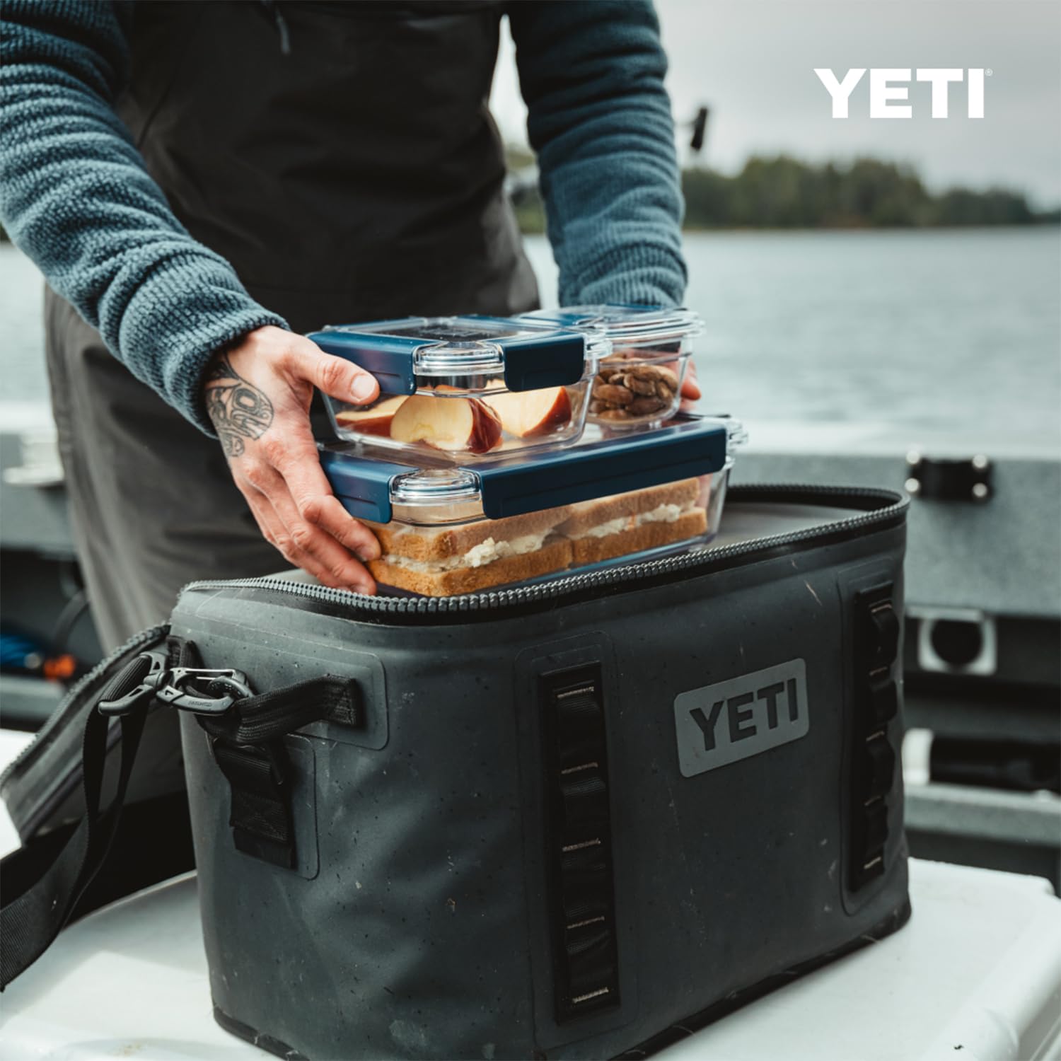 YETI container in freezer showing reliable cold storage