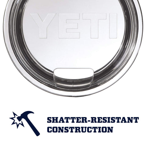 YETI mug next to scale objects showing 14 oz size for meals and drinks