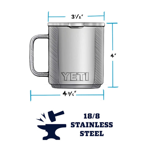 YETI Rambler close-up of Duracoat texture highlighting long-lasting coating