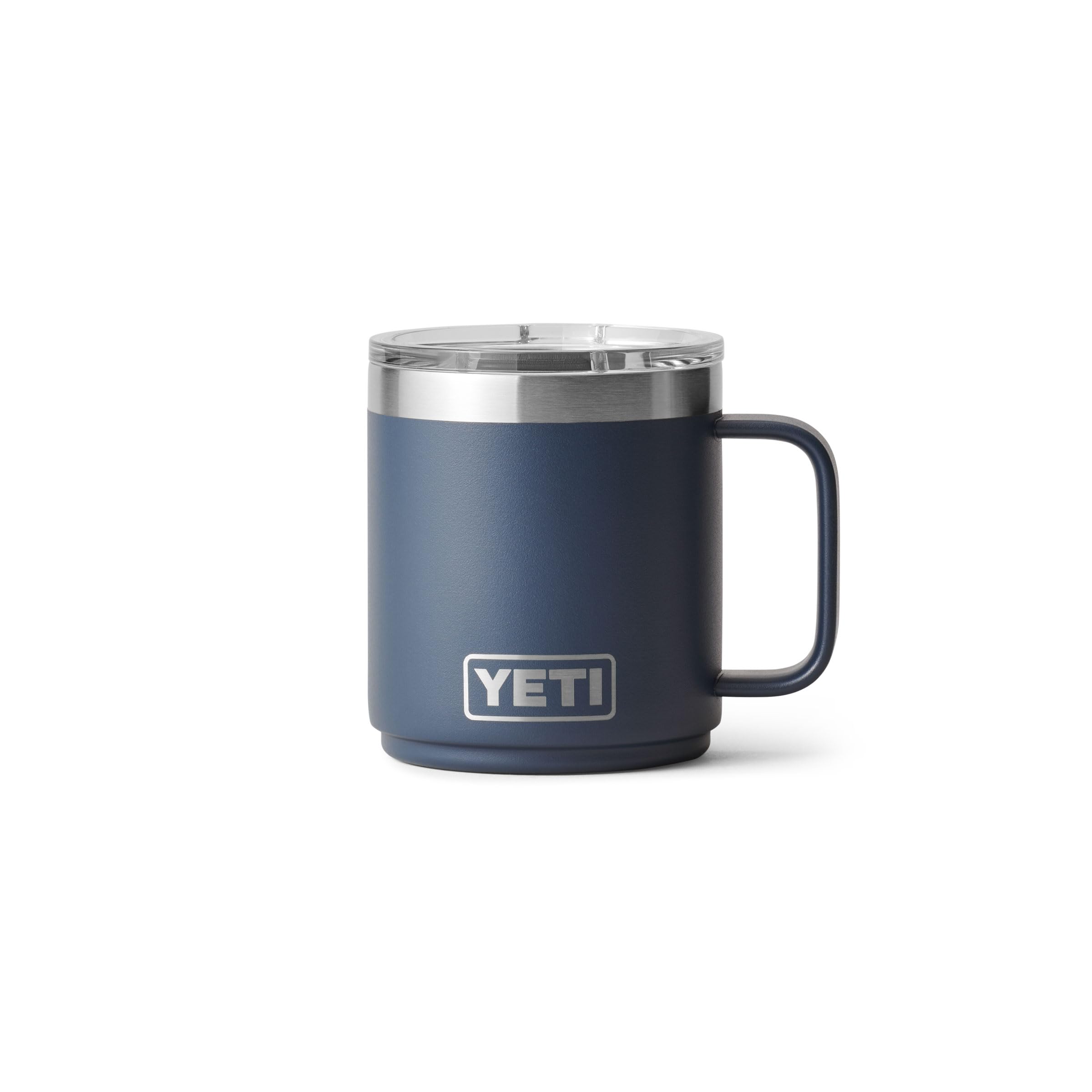 YETI Rambler front view showing navy mug and MagSlider lid, durable everyday use