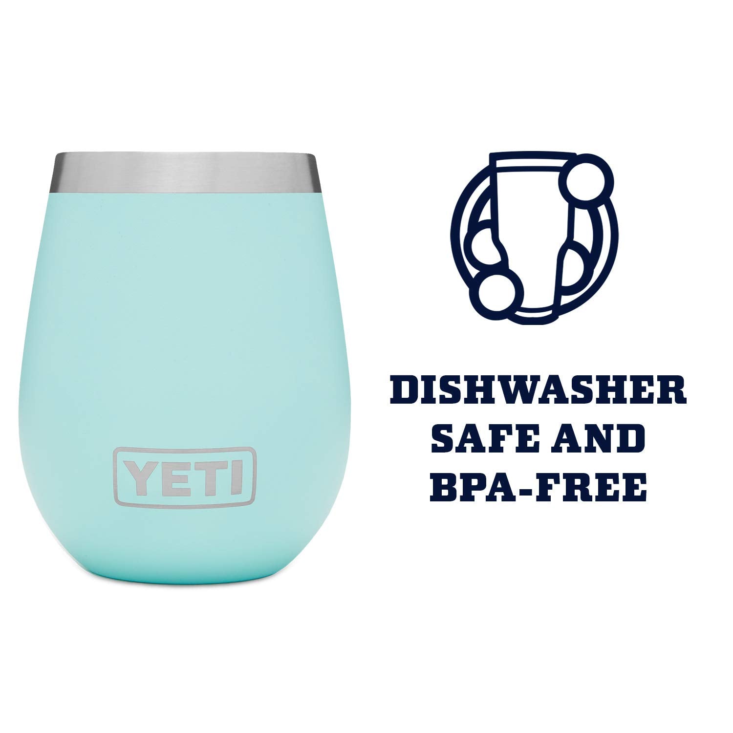 YETI Rambler held in hand demonstrating compact 10 oz size for easy carry