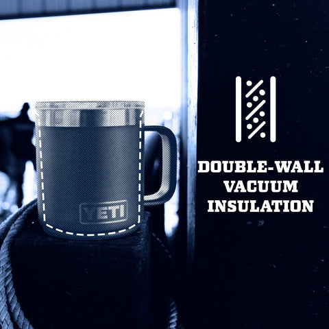 YETI Rambler in an outdoor scene showing durable build ideal for travel and camping