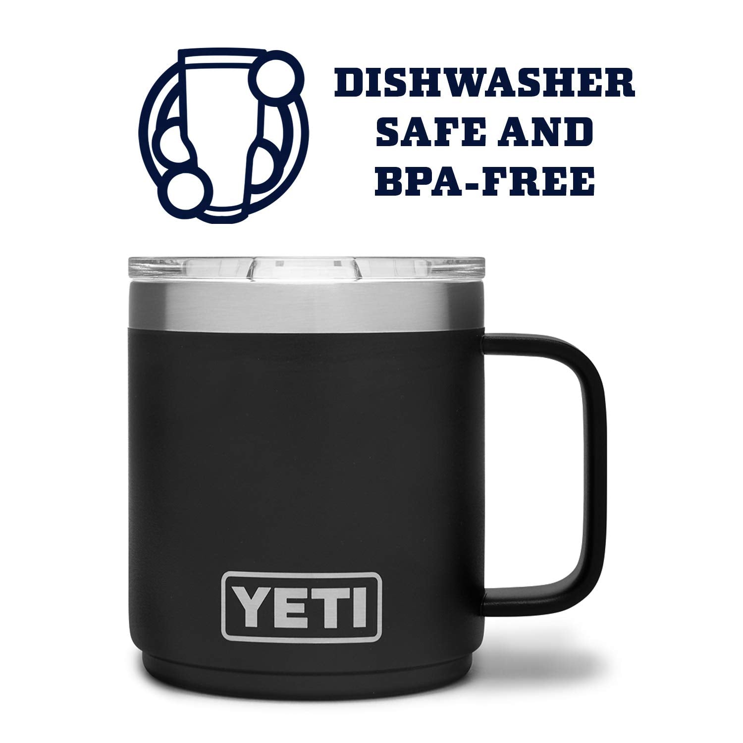 YETI Ramblers stacked to show space-saving stackable design for convenient storage