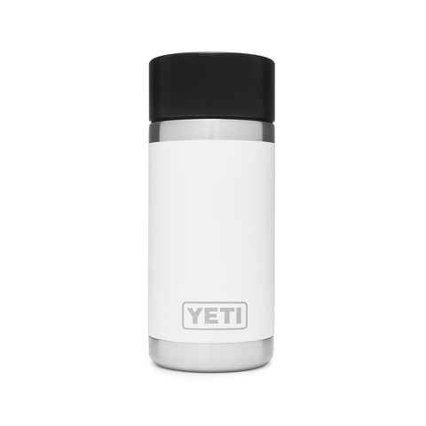 YETI Rambler 12 oz bottle front view showing compact design and white finish for easy carry