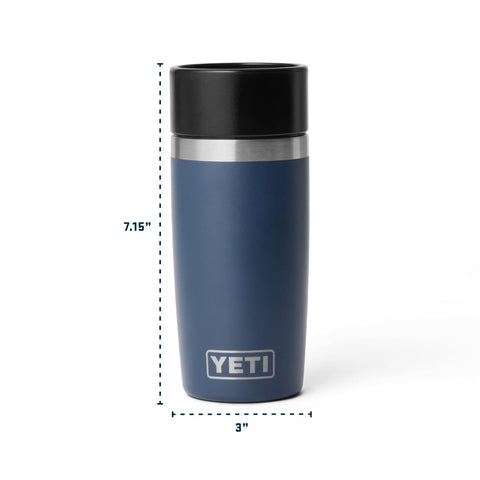 YETI Rambler beside coffee cup lifestyle shot showing everyday use convenience