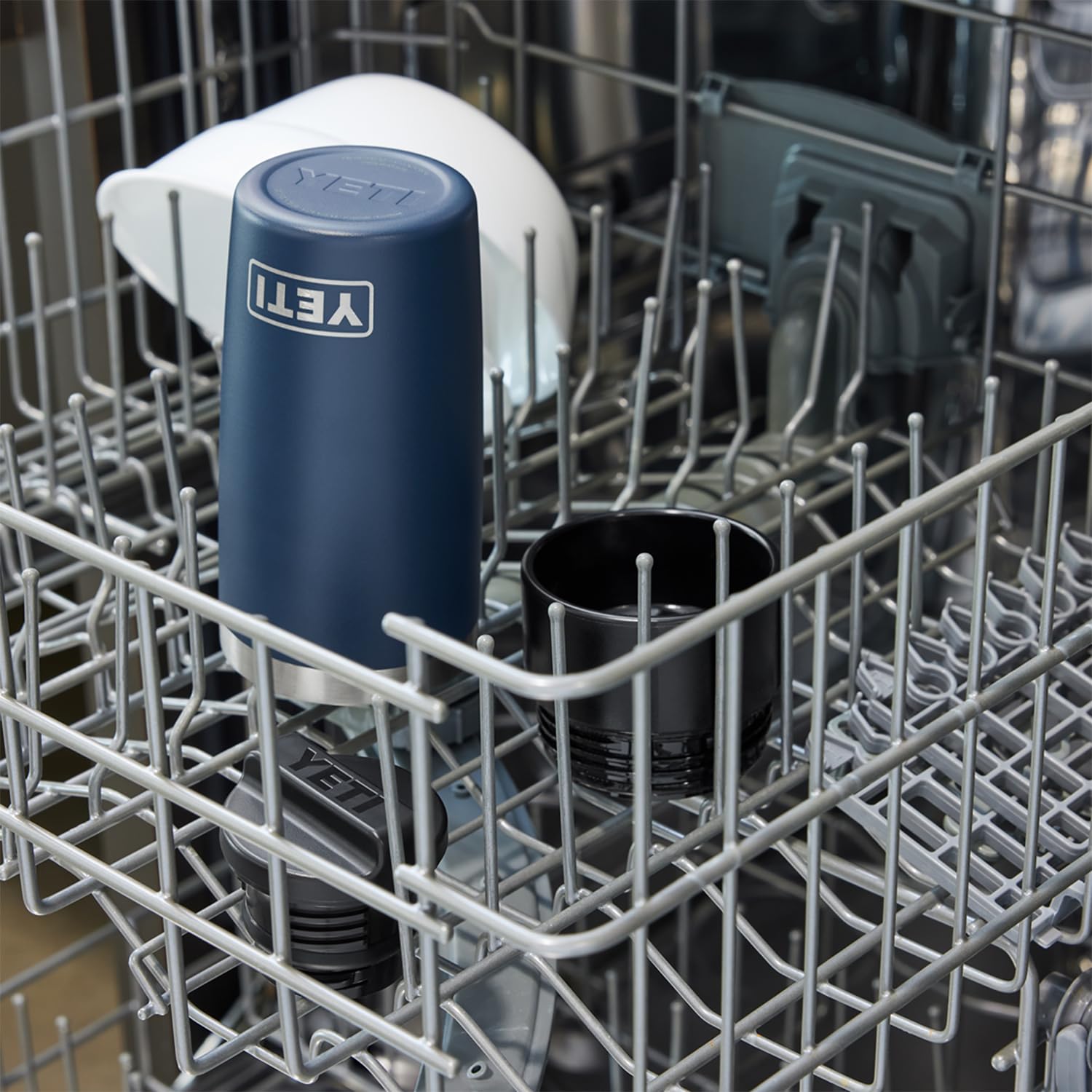 YETI Rambler packed inside backpack showing travel-ready convenience