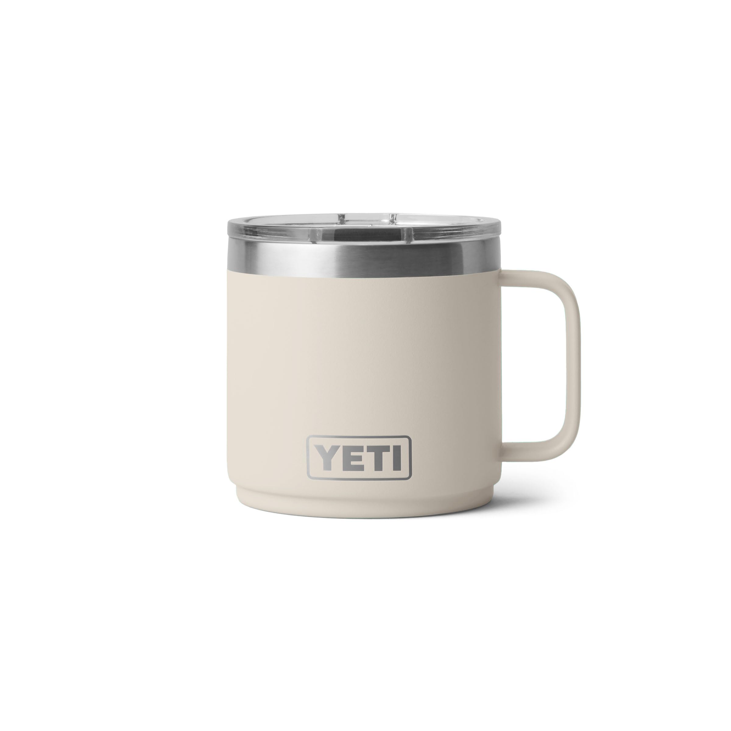 YETI Rambler 14 oz front view shows Cape Taupe finish and rugged look