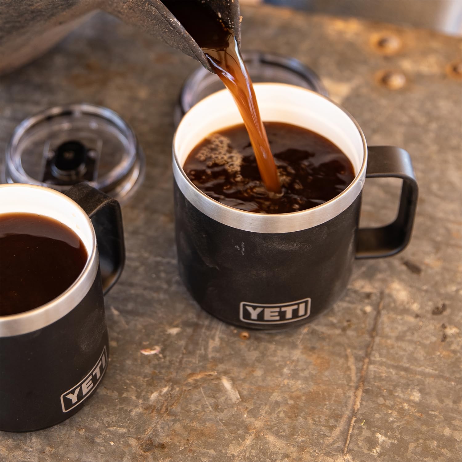 YETI Rambler stainless steel exterior detail highlighting rust resistance and durability