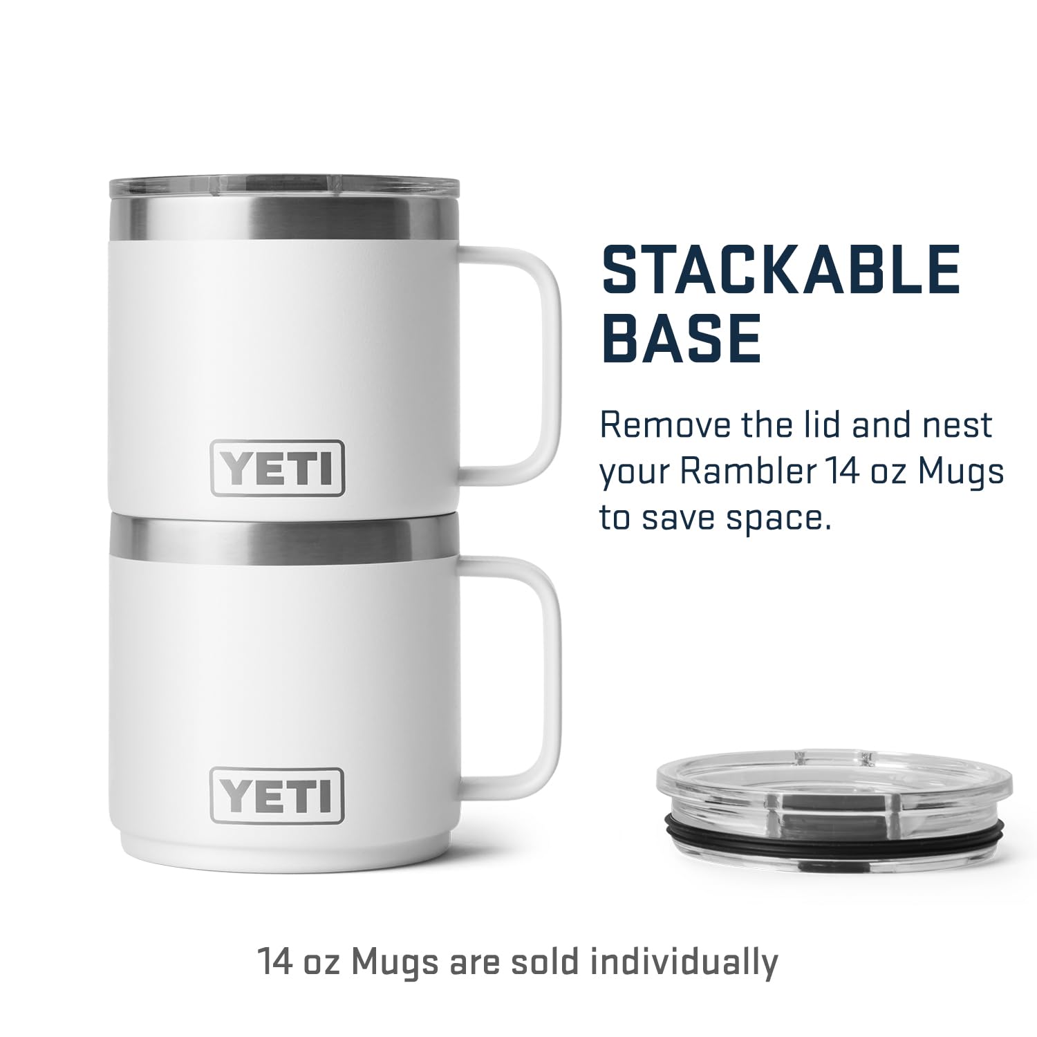 YETI Rambler close-up of MagSlider lid showing magnetic closure for spill reduction