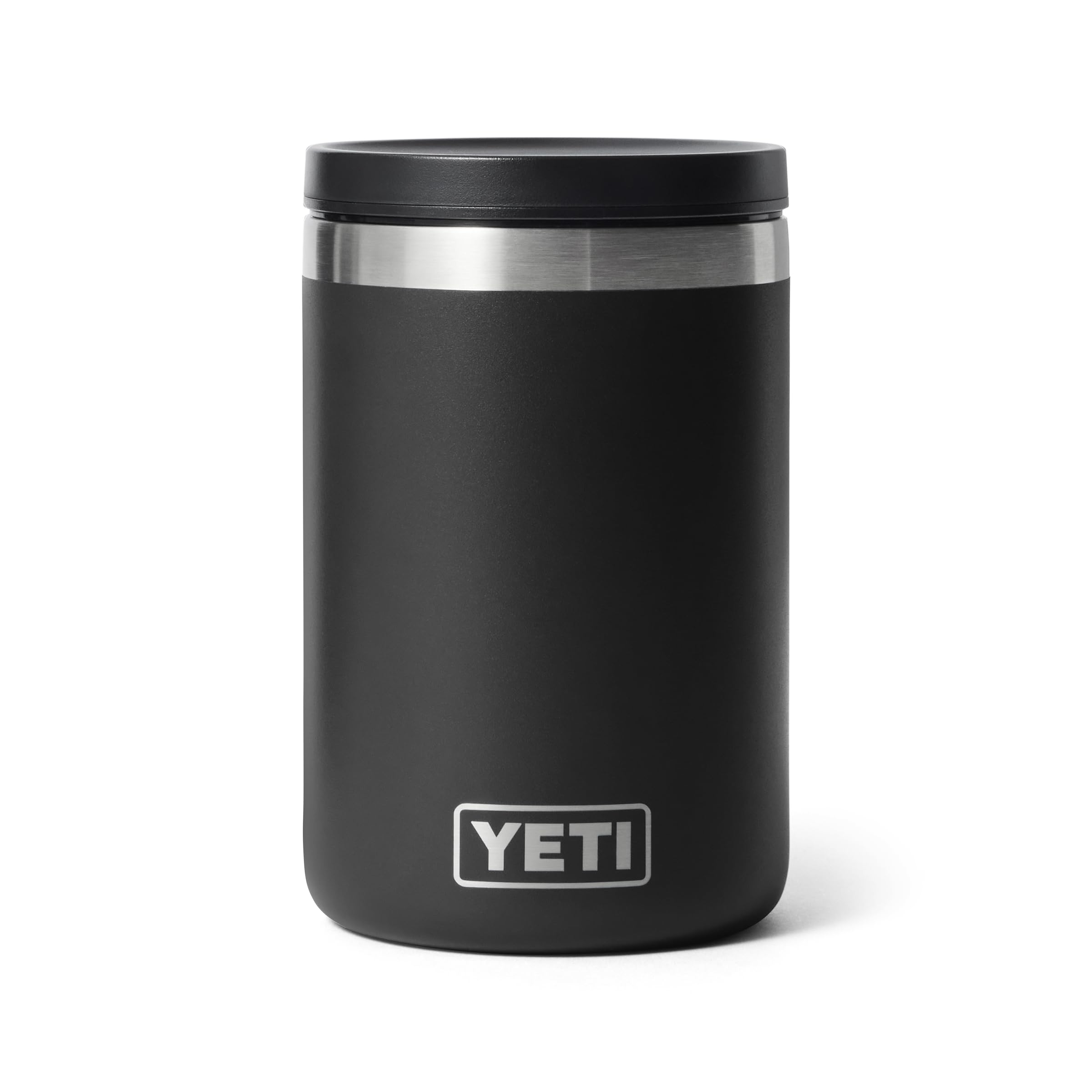 YETI front view of black 16 oz food jar showing compact portable design