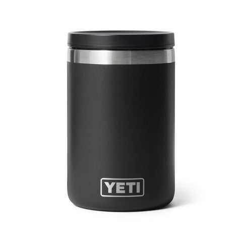 YETI front view of black 16 oz food jar showing compact portable design