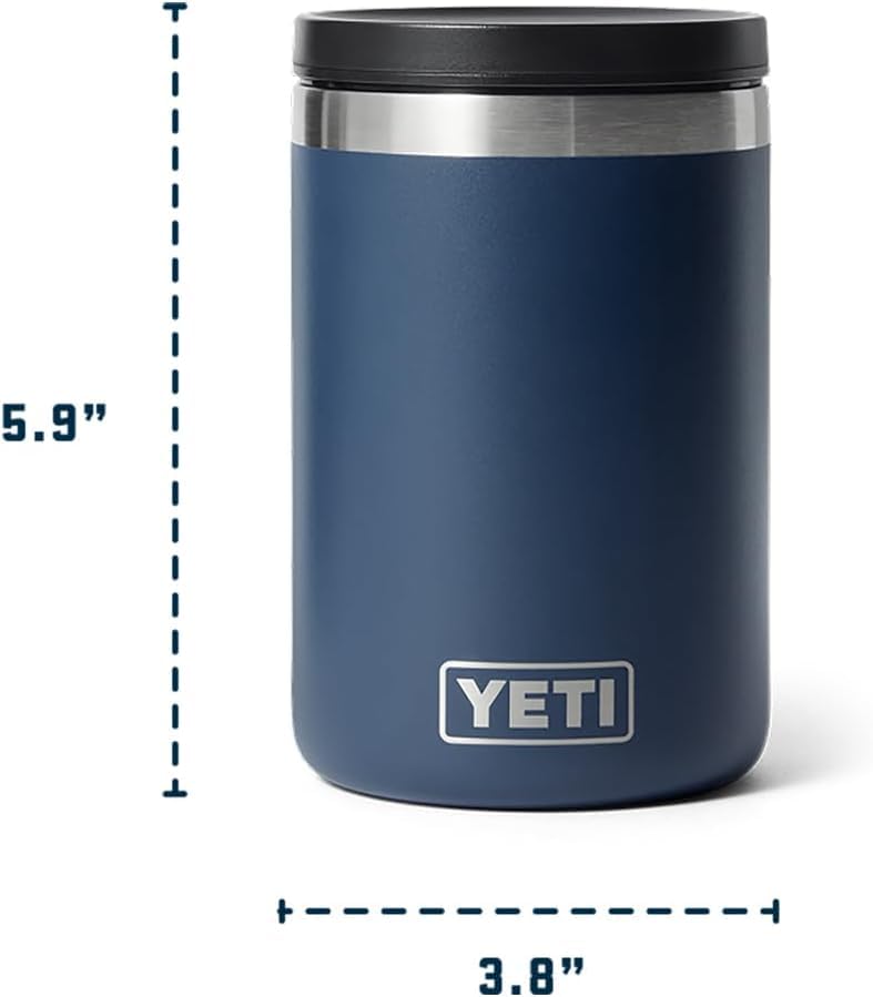 YETI side profile next to hand showing 16 oz size and scale