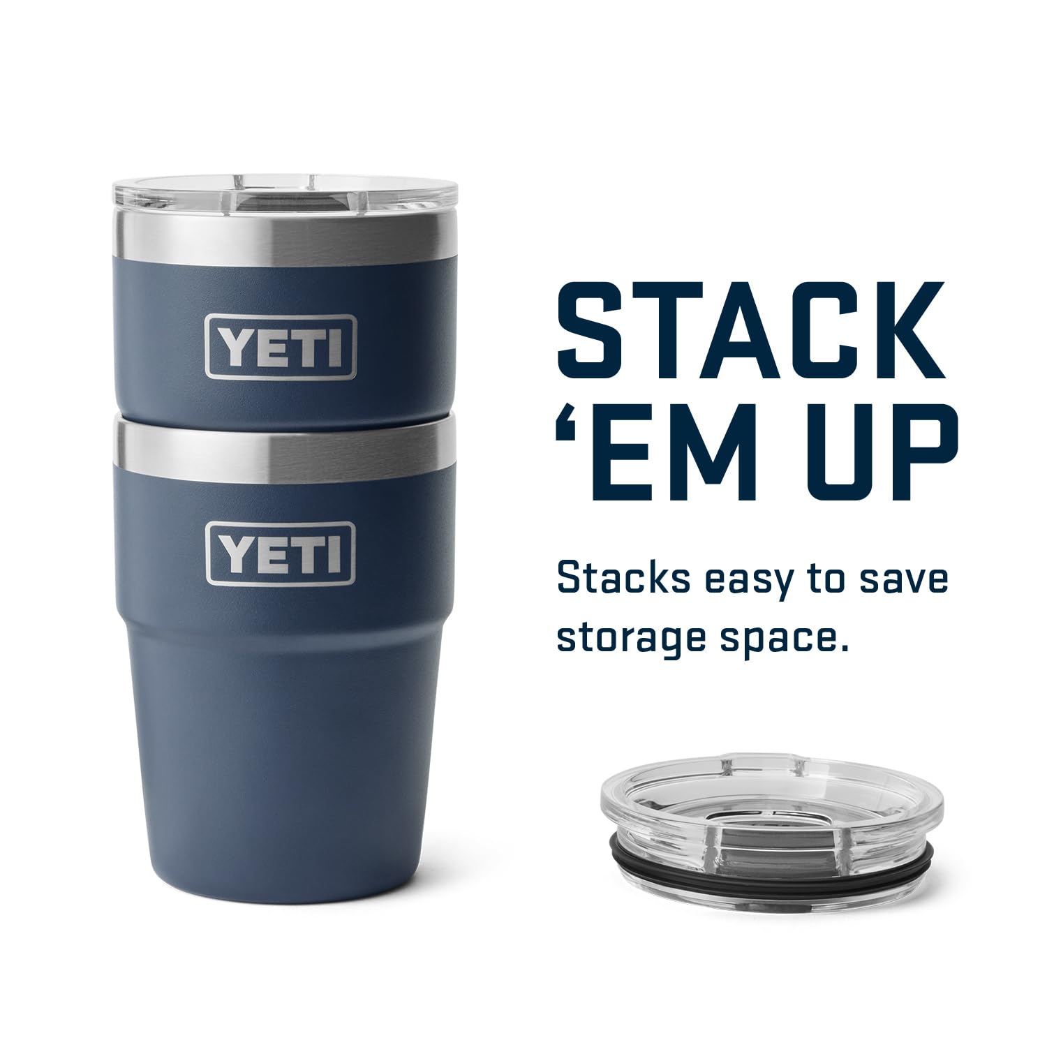 YETI Rambler beside smartphone showing compact 16 oz scale and portability