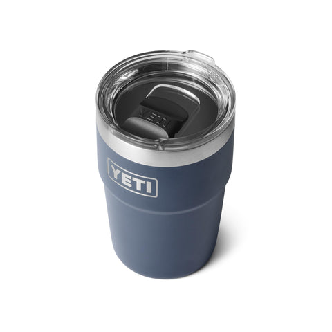 YETI Rambler stacked with other cups demonstrating space-saving storage
