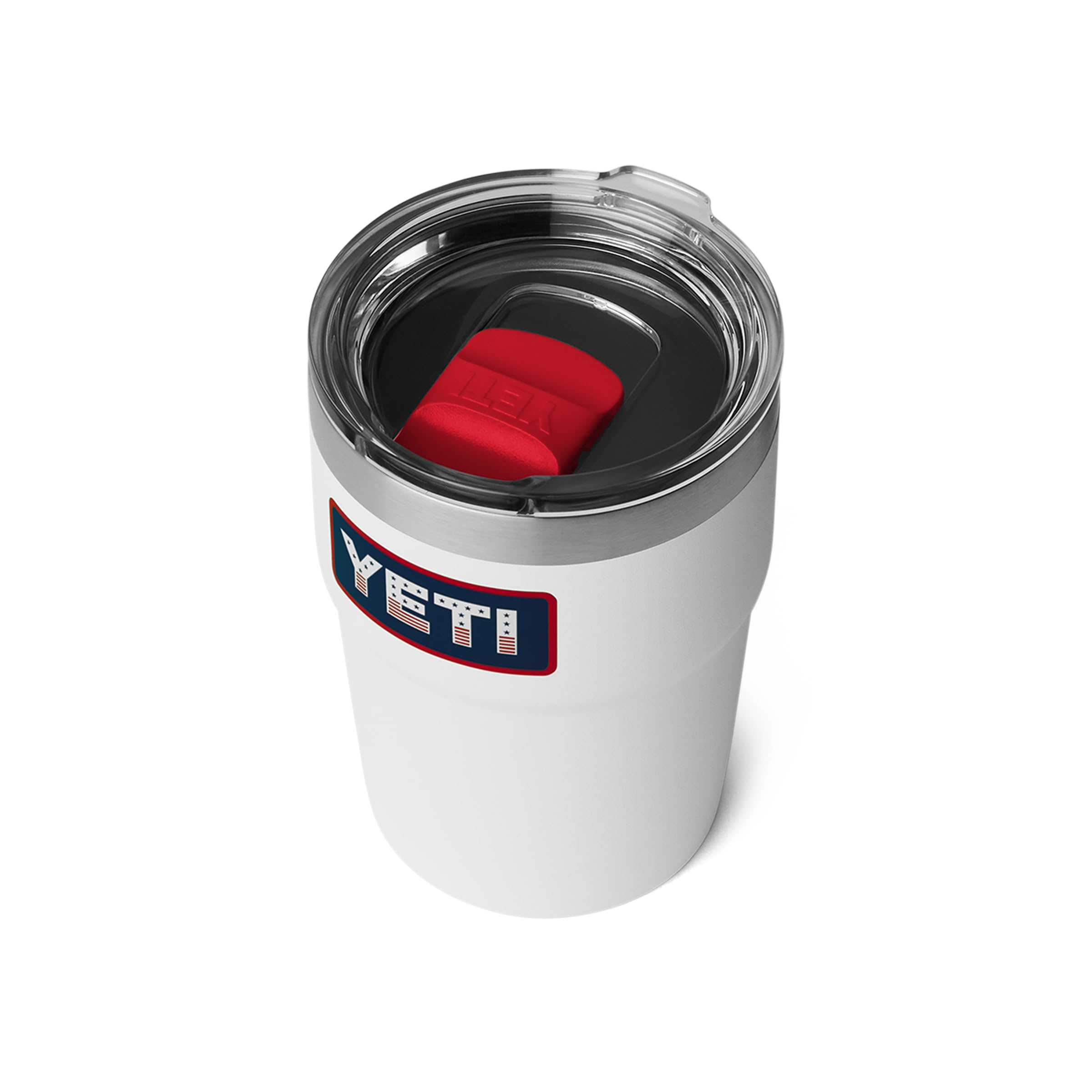YETI Rambler stacked storage demonstrating space-saving benefit