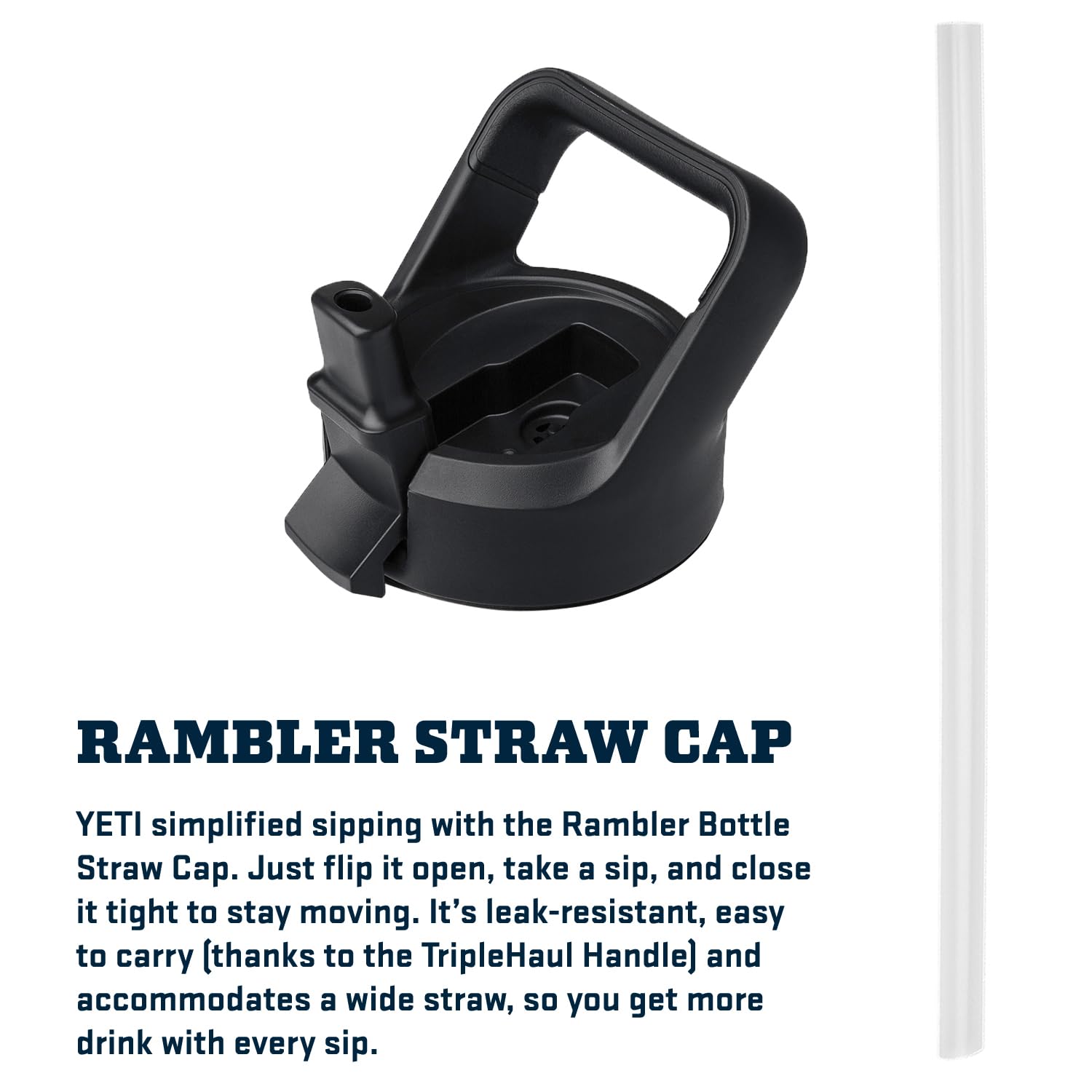 YETI Rambler held in hand to show scale and comfortable carry benefit