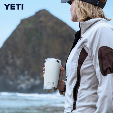 YETI Rambler stainless steel base view showing sturdy construction and stability