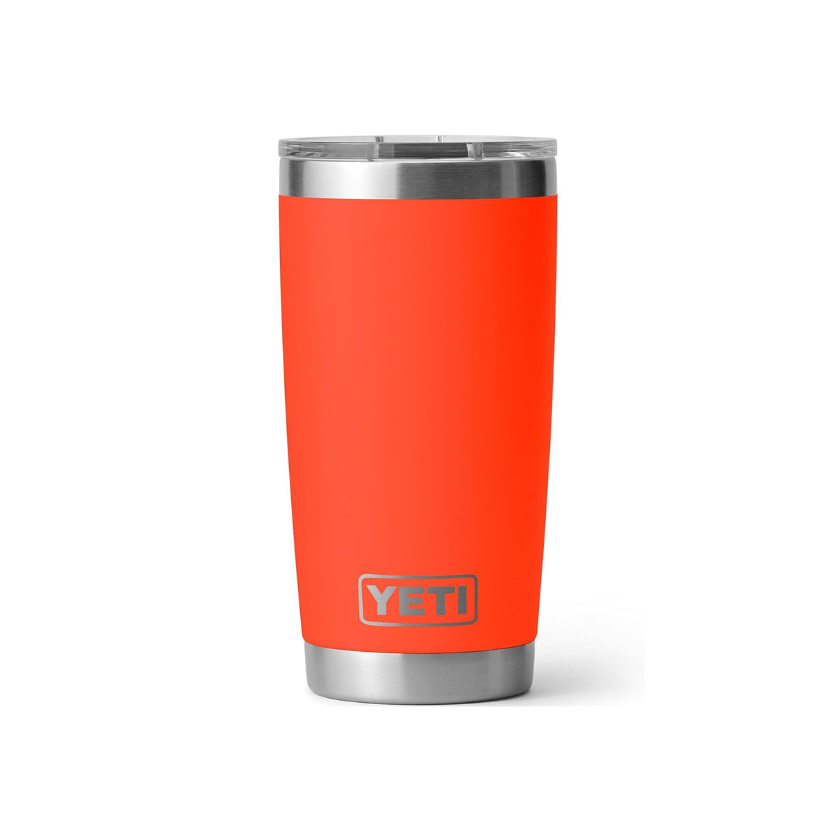 YETI Rambler front view in Solar Flare showing sturdy design and color