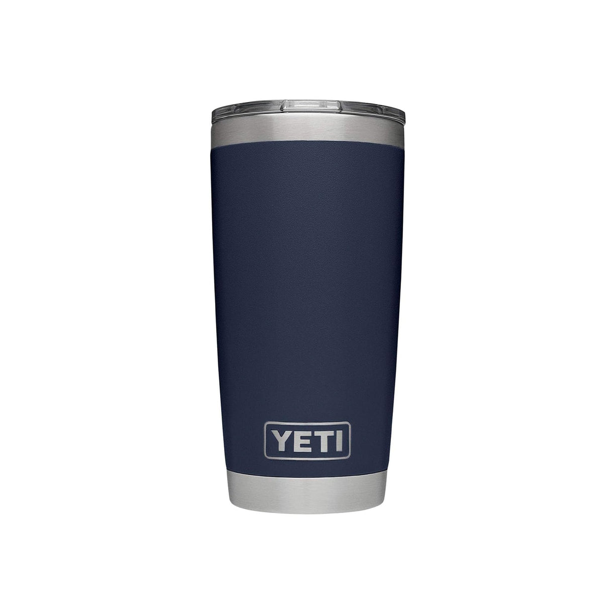 YETI Rambler 20 oz navy front view showing durable design and everyday use benefit