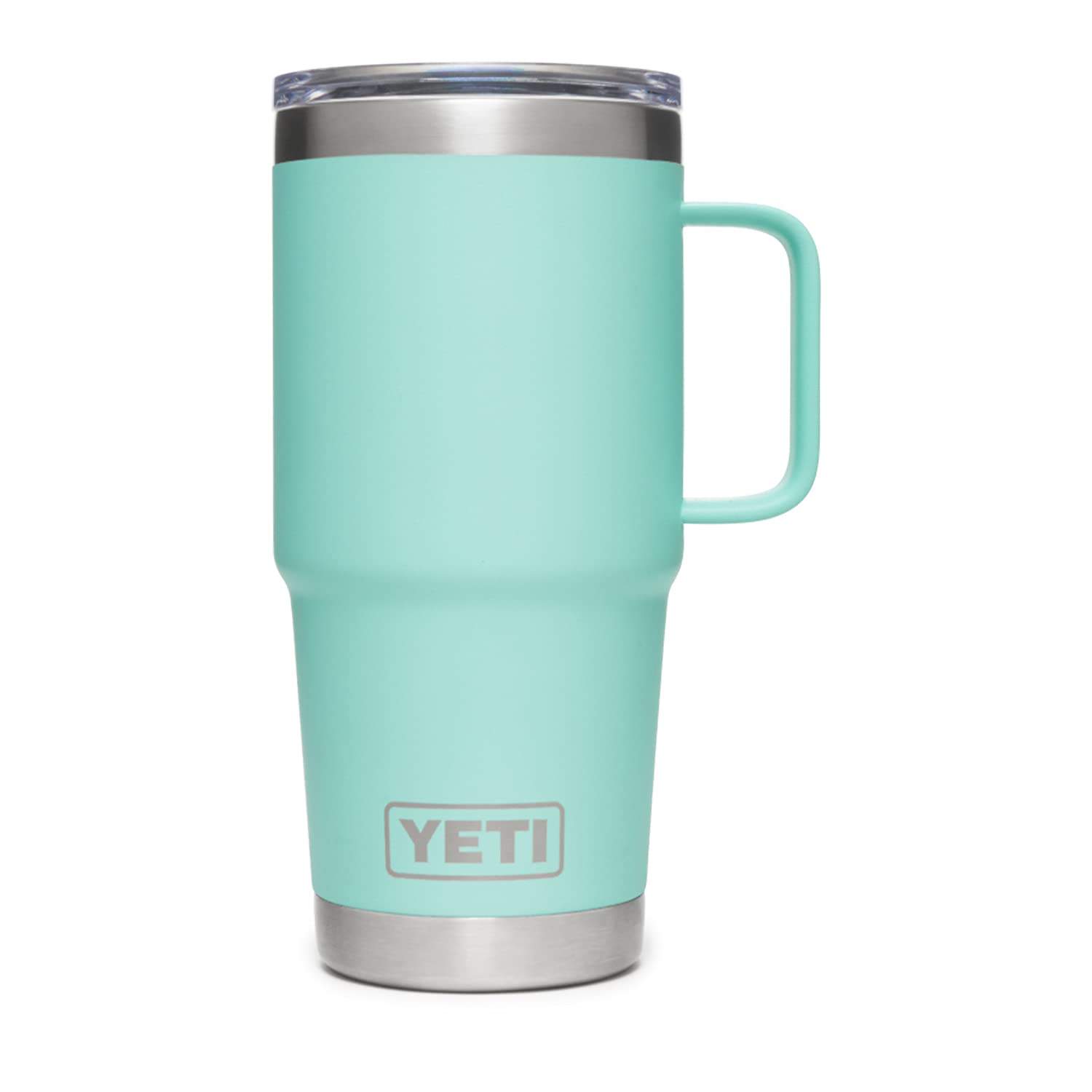 YETI Rambler side profile with welded 360-degree handle for a reliable grip