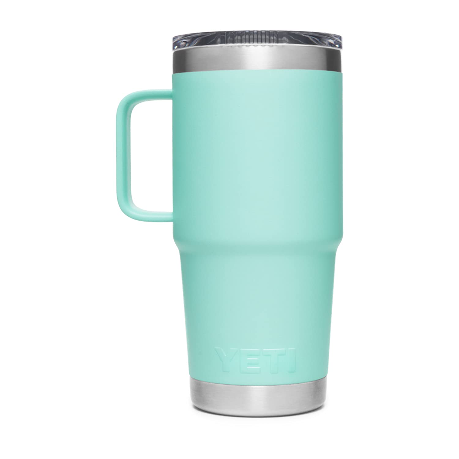 YETI Rambler seated in a car cup holder showing travel convenience and stability