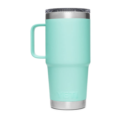 YETI Rambler seated in a car cup holder showing travel convenience and stability