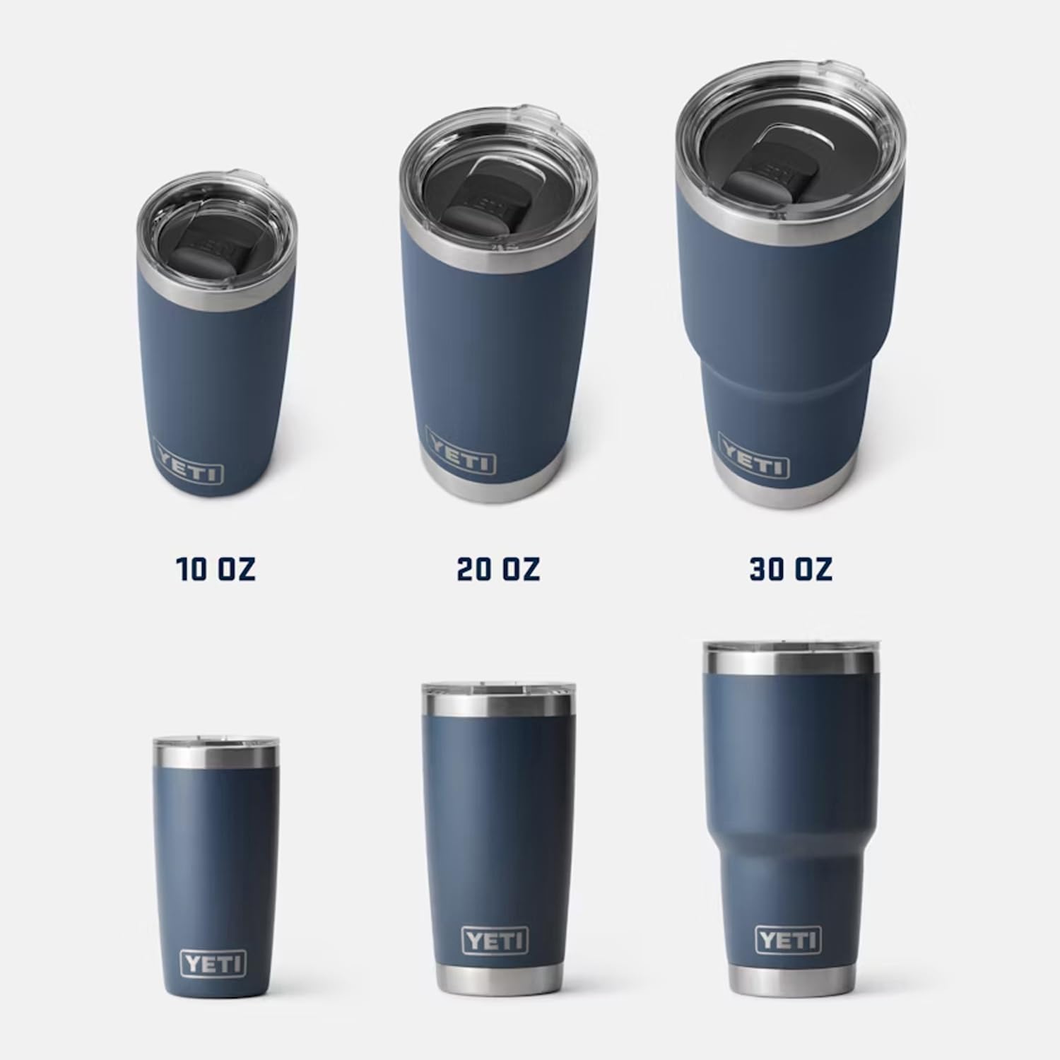 YETI Rambler with lid removed displaying vacuum insulated interior