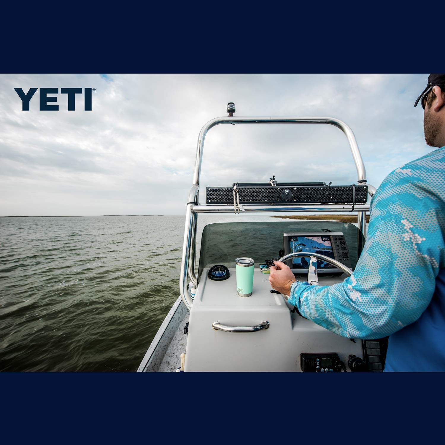 YETI Rambler powder-coat texture demonstrating grip and scratch resistance